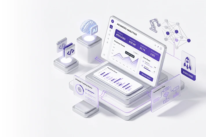 Advanced analytics and AI illustration