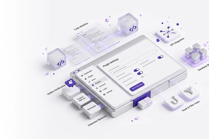 WordPress plugin development illustration